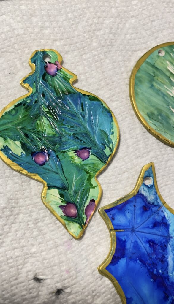 Learn How to Make Nature Imprinted Clay Ornaments